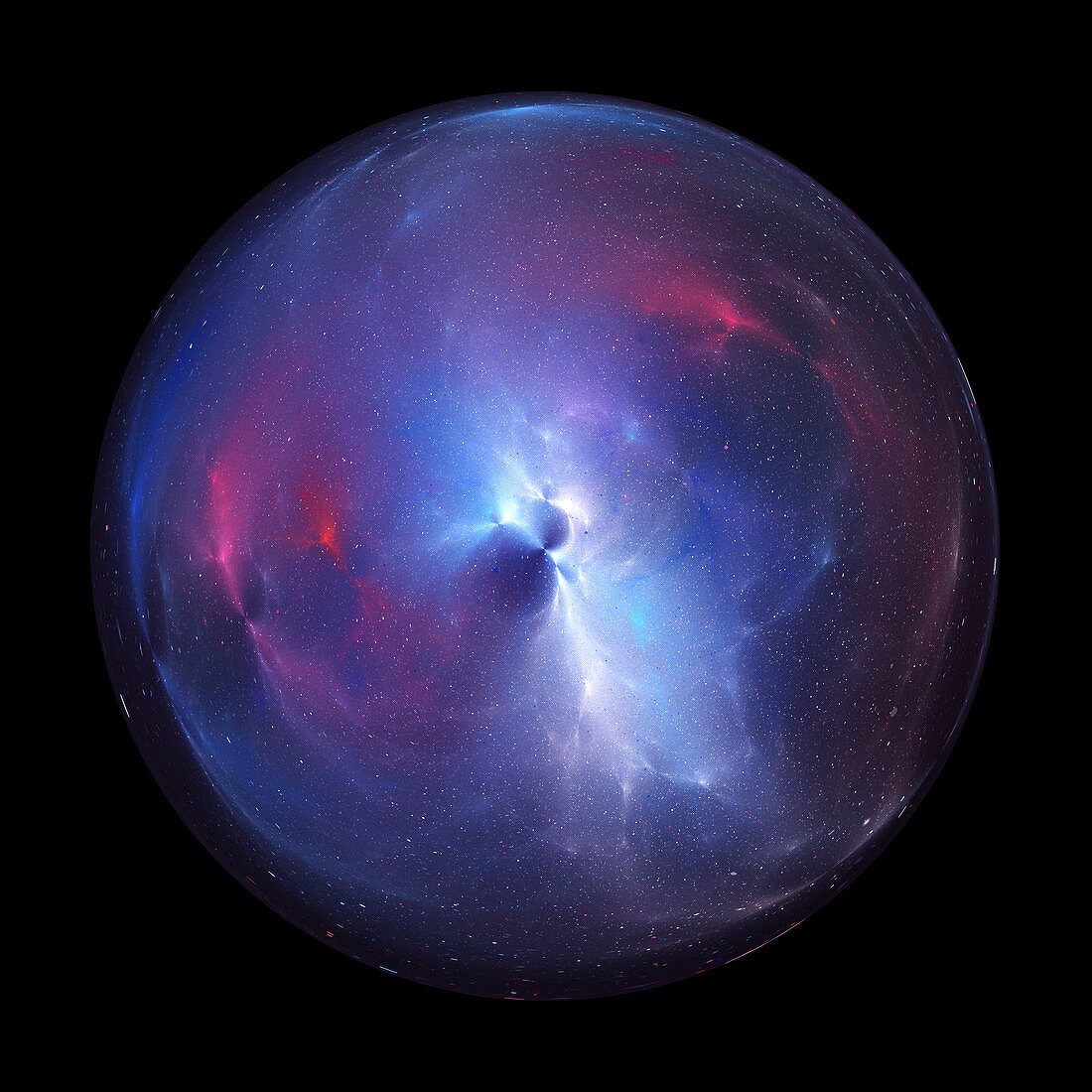 Bubble universe, conceptual illustration
