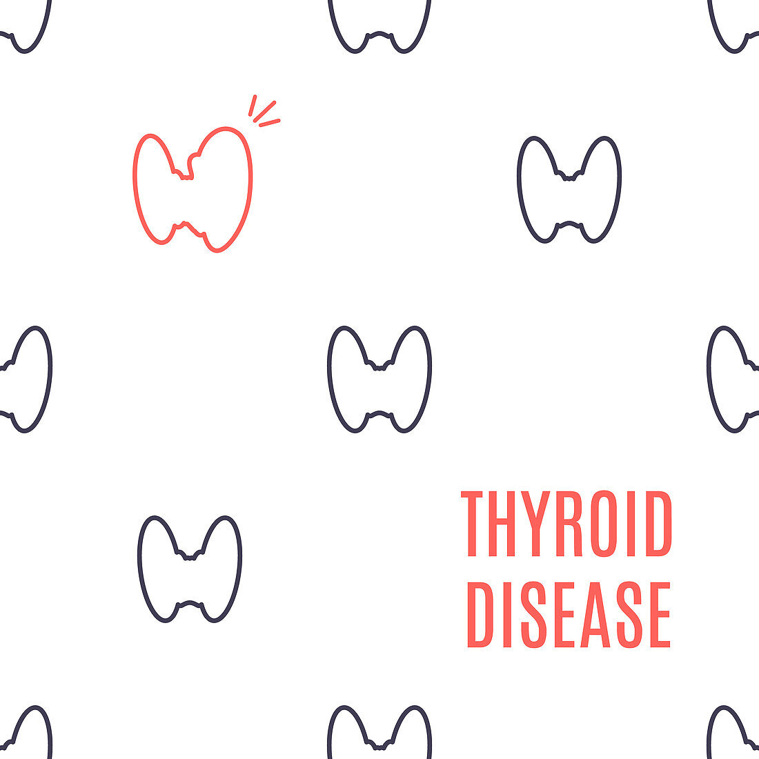 Thyroid disease, conceptual illustration