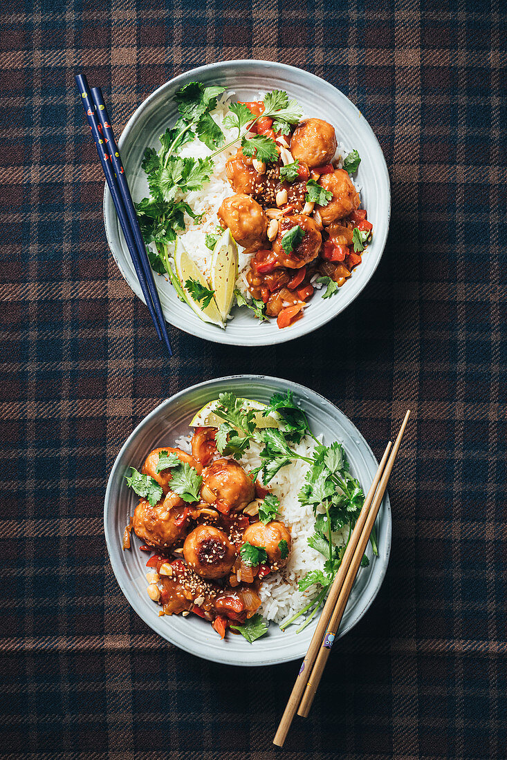 Thai chicken meatballs