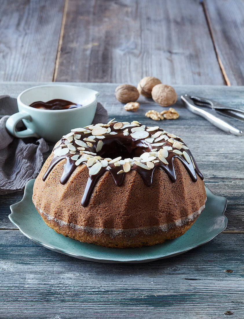 Nut fancy bread with chocolate