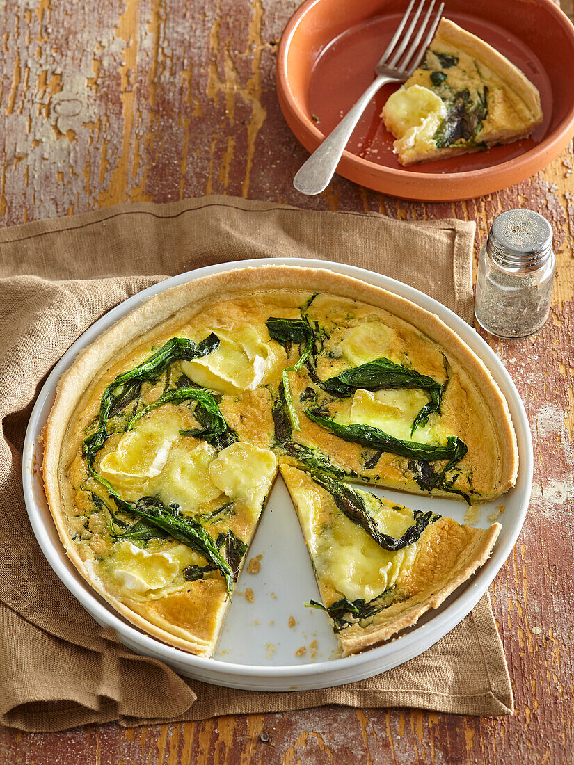 Quiche with bear garlic