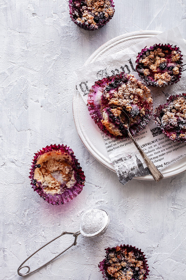 Muffins with summer berries
