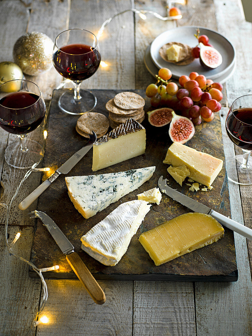 Christmas cheese platter