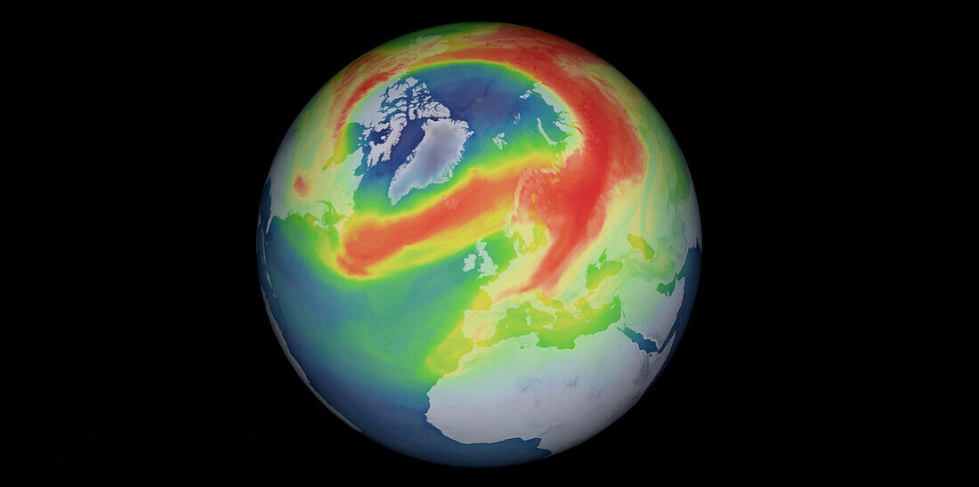 Arctic ozone hole, March 2020