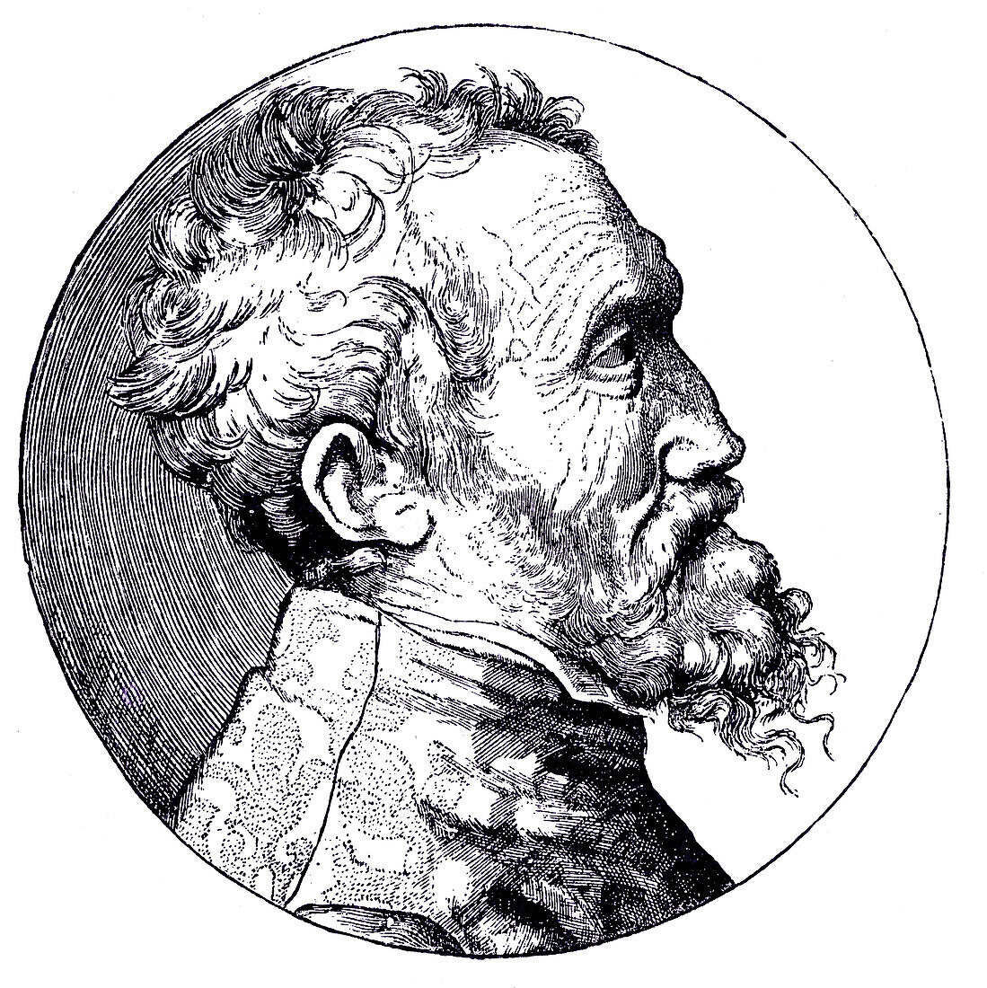 Michelangelo, Italian artist, 19th century illustration