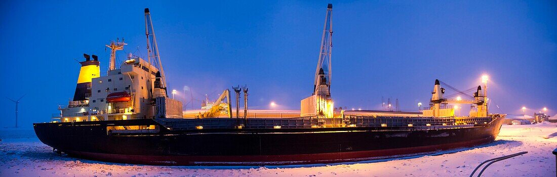 Icebreaker ship in the Arctic Circle