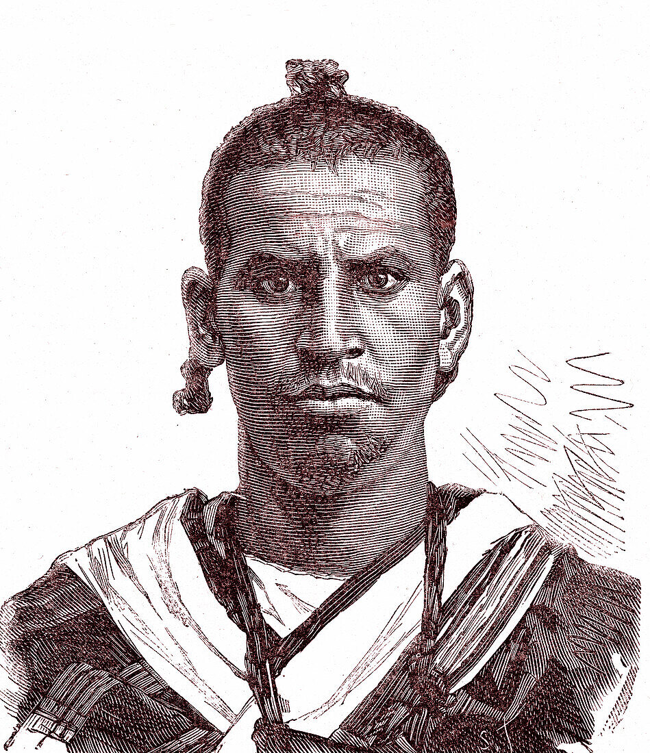 Berber man, 19th century illustration