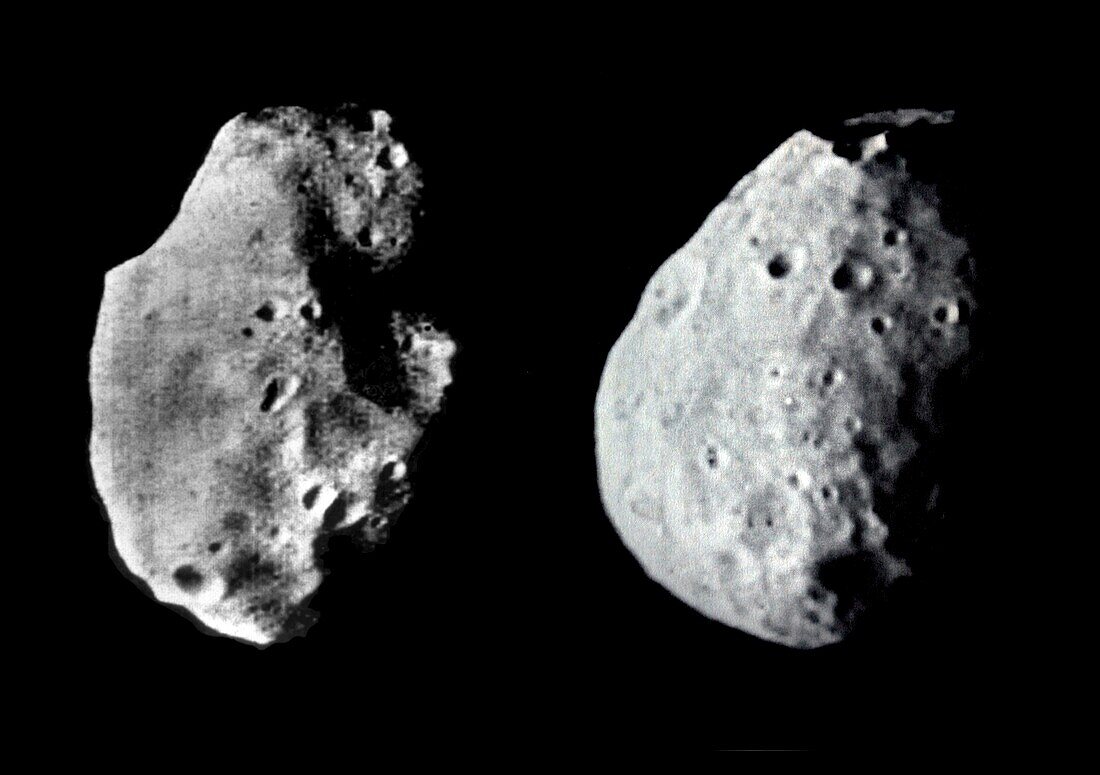 Phobos, Martian moon, satellite images