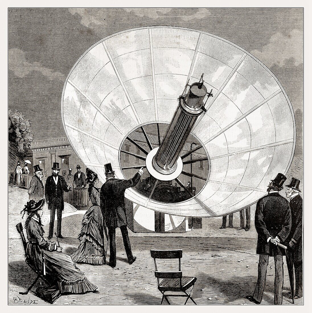 Mouchot's solar engine, illustration