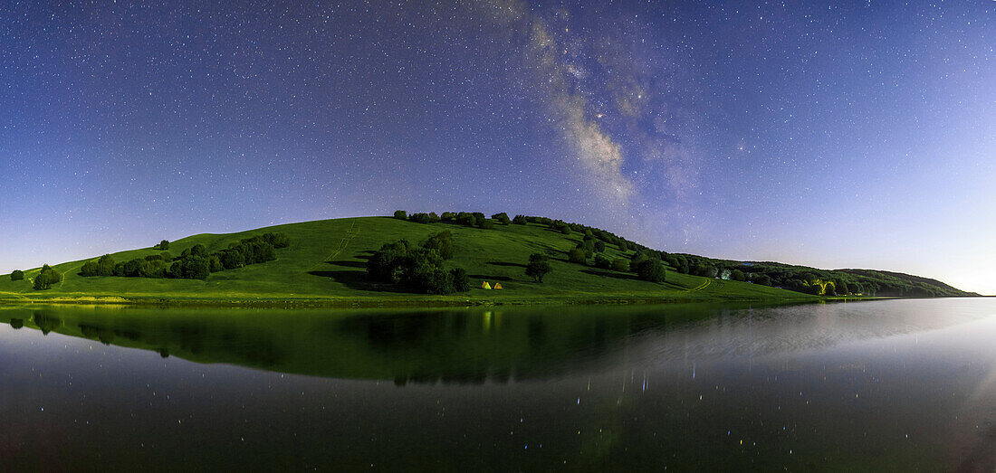 Milky Way reflected in a lake