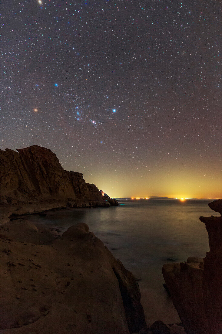 Orion constellation rising over Persian Gulf