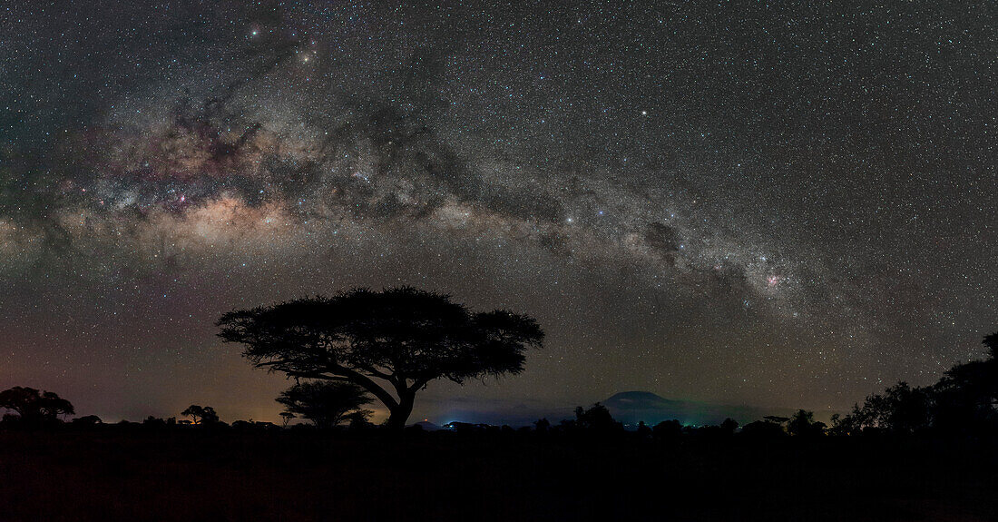 Milky Way band over Amboseli National Park, Kenya