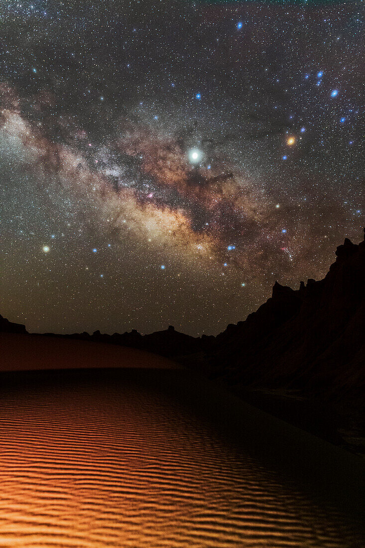 Milky Way over Lut desert, Iran