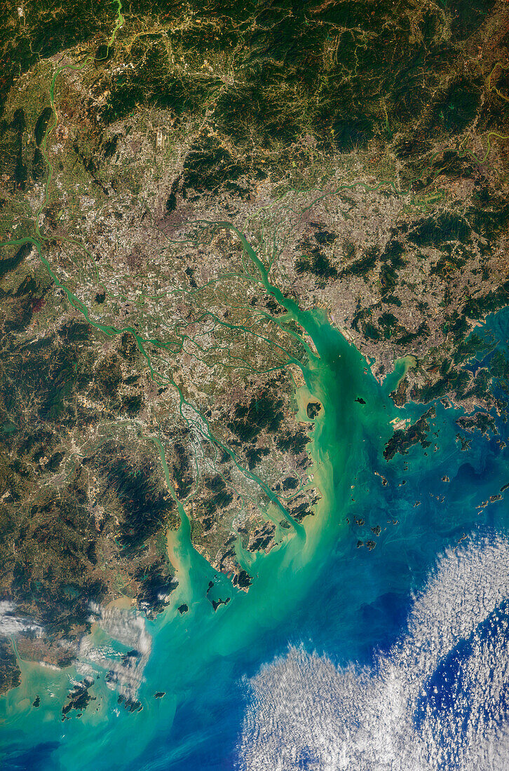 Pearl River estuary, satellite image