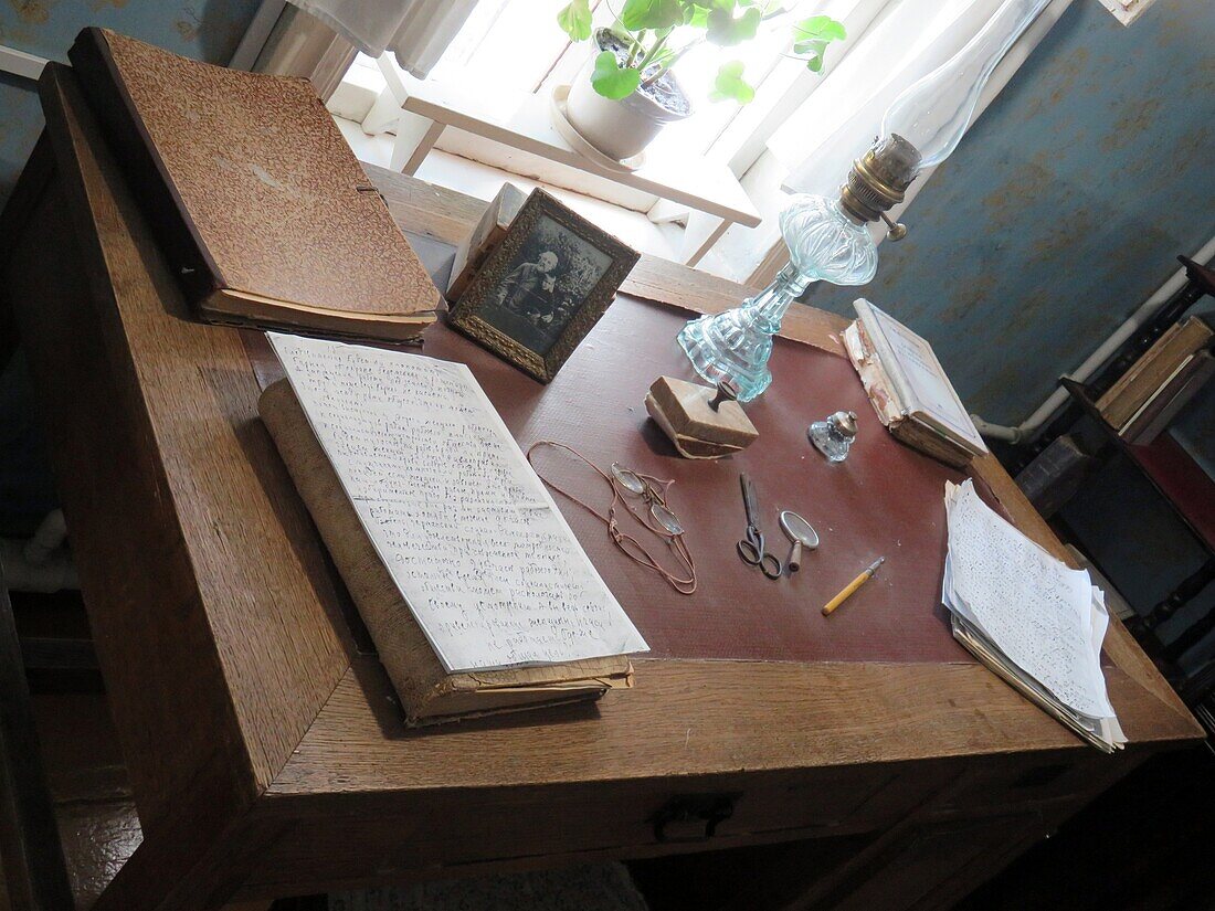 Tsiolkovsky's desk, Kaluga, Russia