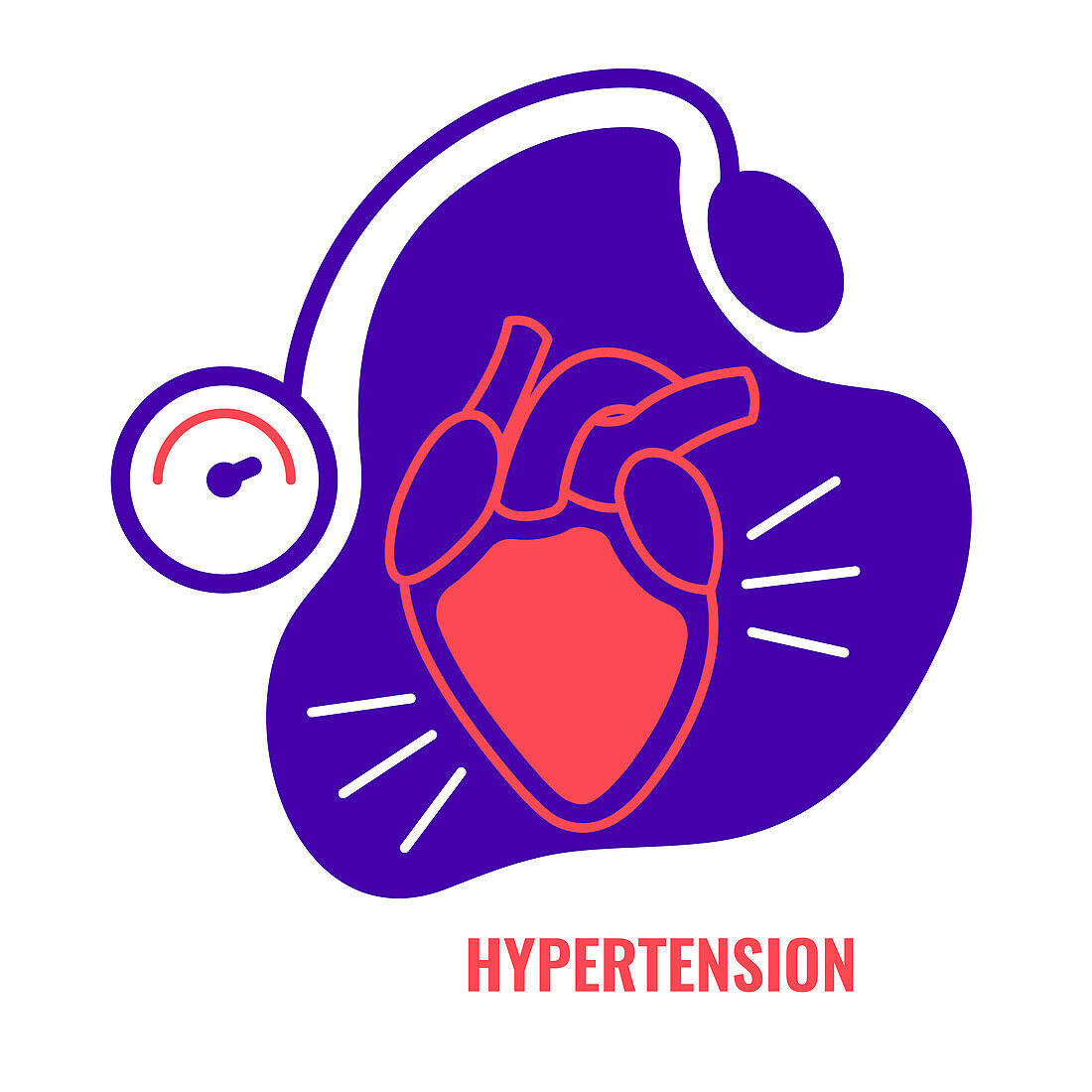 Hypertension, conceptual illustration