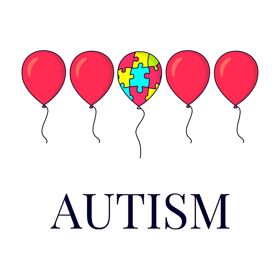 Autism, conceptual illustration