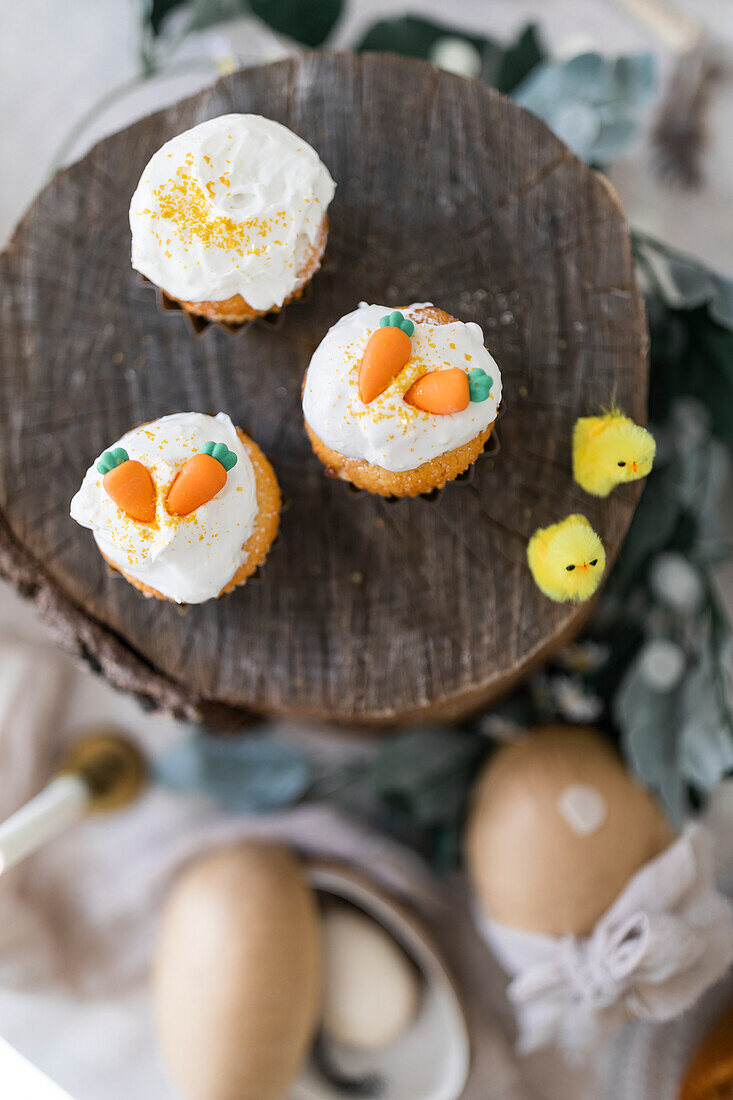 Carrot muffins and Easter chicks