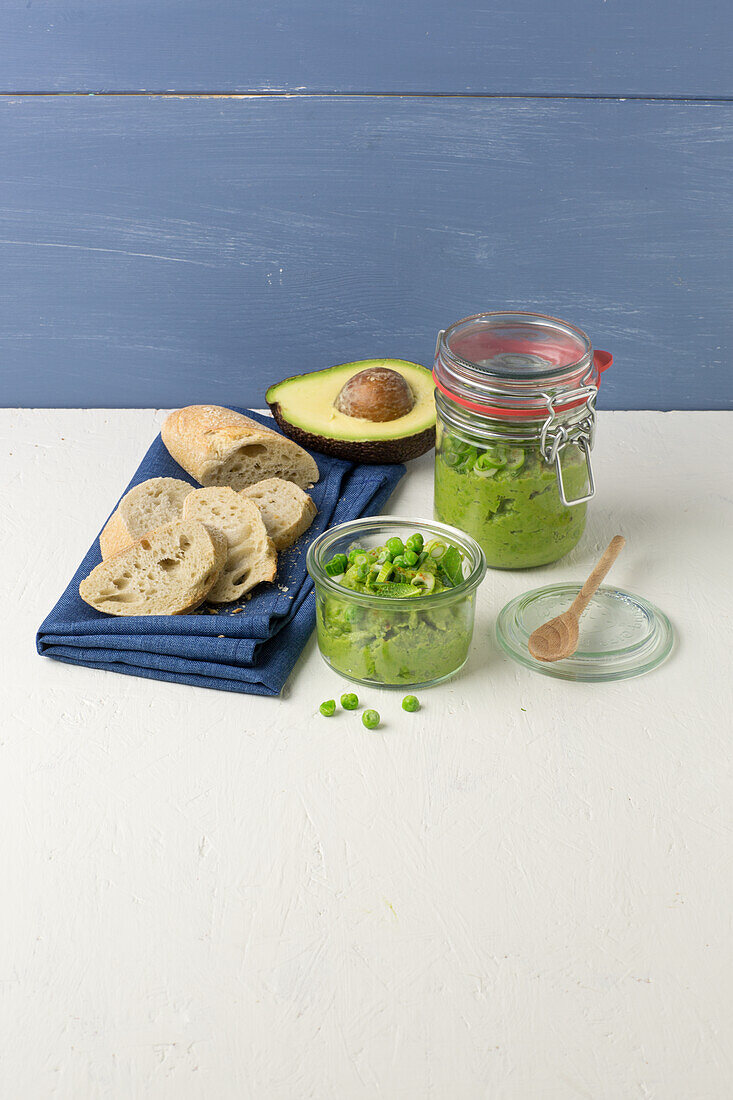 Vegan pea-and-avocado spread