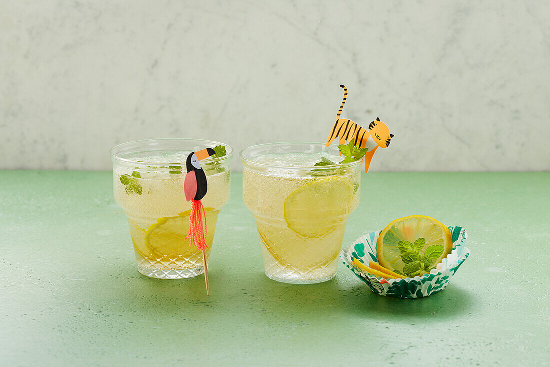 Lemon and lemon balm lemonade (sugar-free)