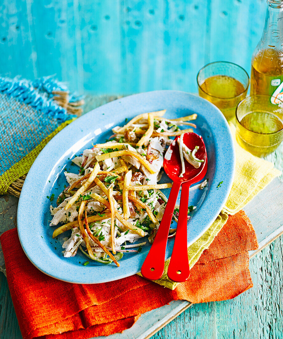 Salpicoa - Brasilianischer Kartoffelsalat mit Hühnchen und Granny Smith