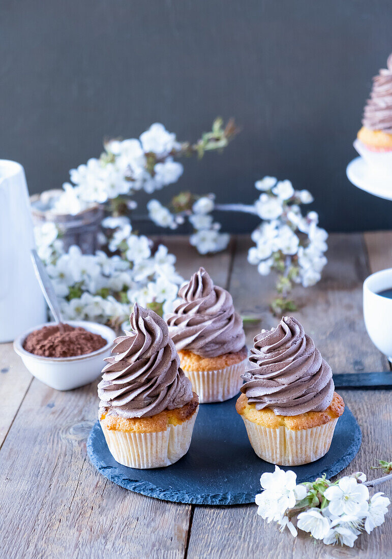 Chocolate buttercream cupcakes