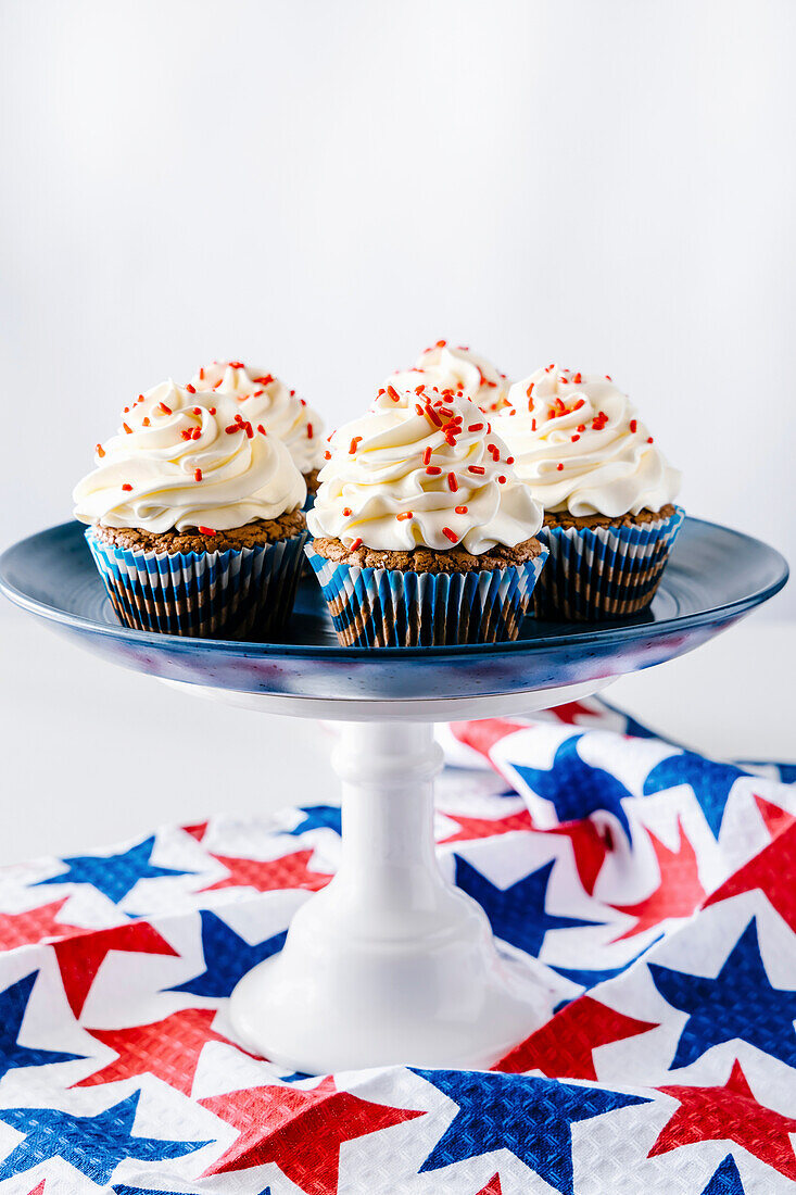 4th of July chocolate cupcakes