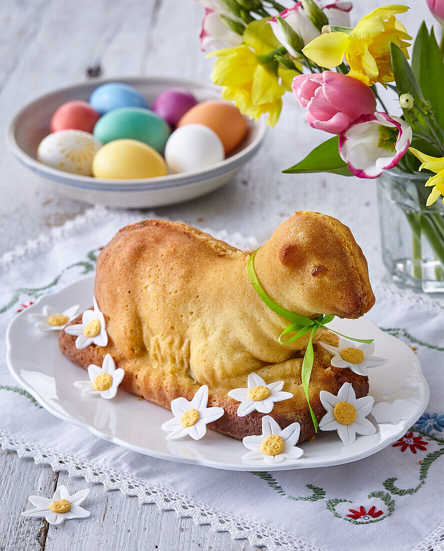 Easter custard sheep
