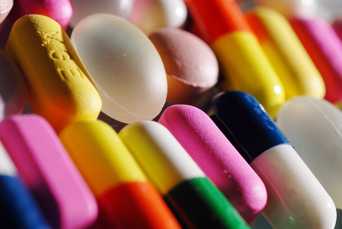 Assortment of pills and capsules