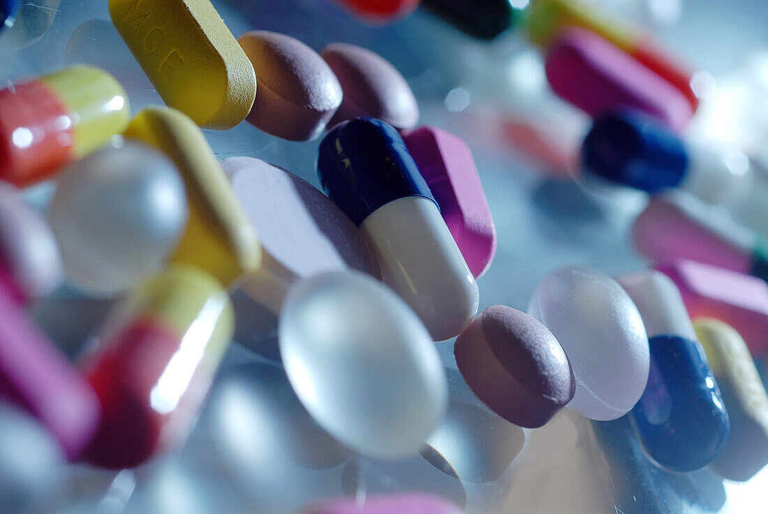 Assortment of pills and capsules