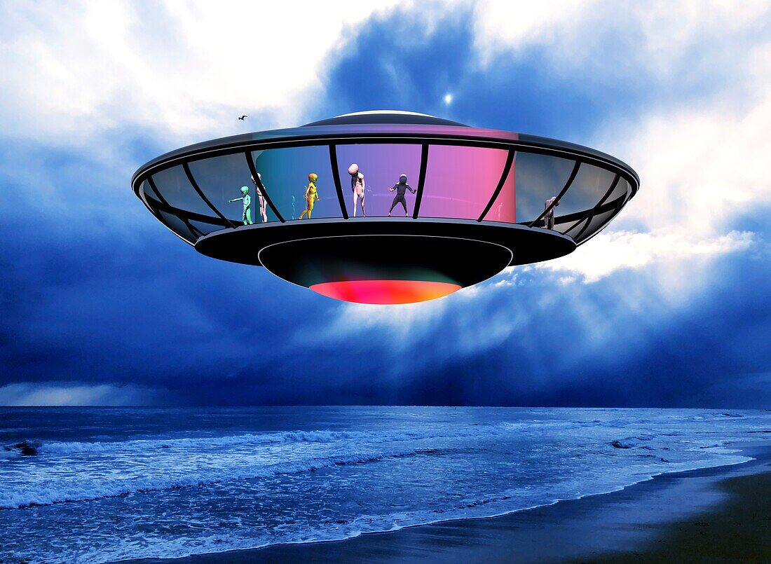 UFO tourism, illustration