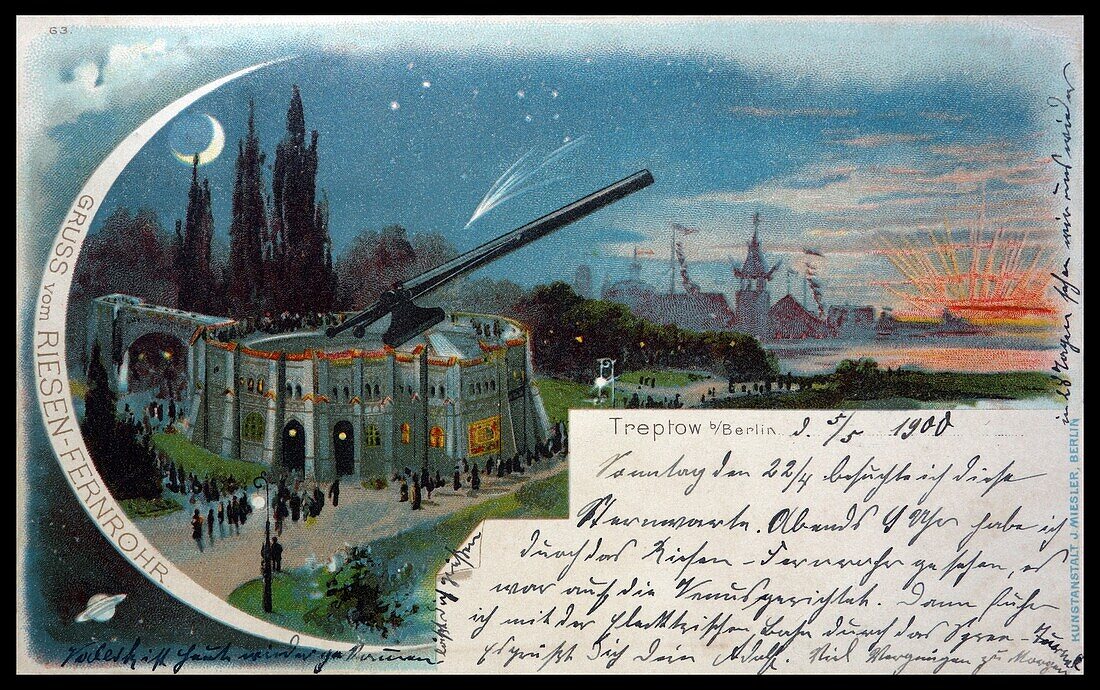 Telescope at 896 Great Industrial Exposition of Berlin