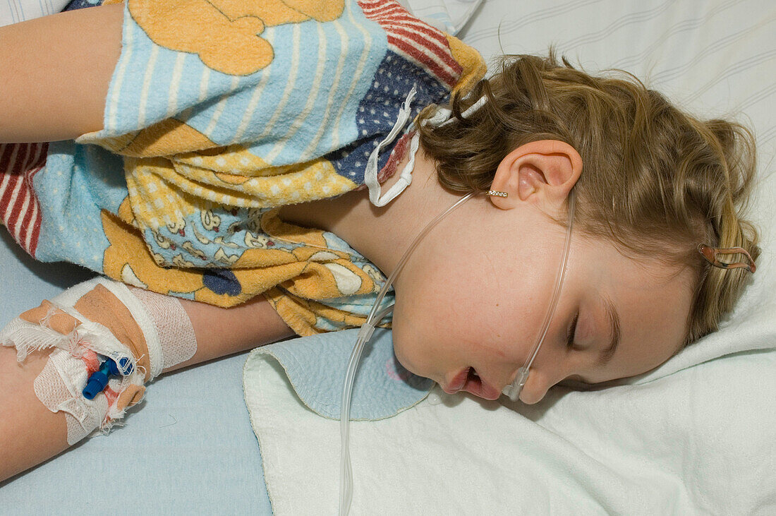 Child recovering from an operation