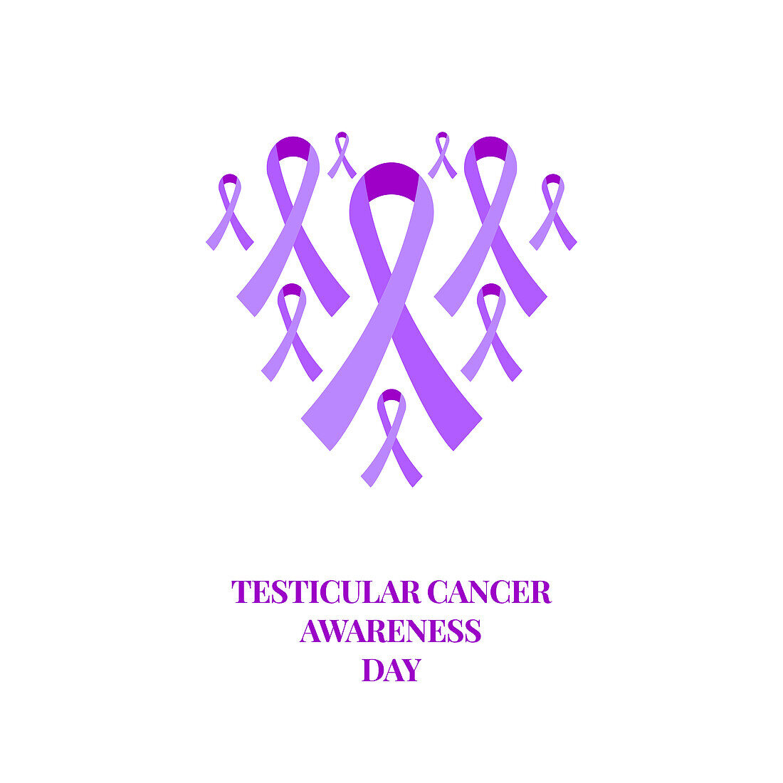 Testicular cancer awareness ribbon, conceptual illustration