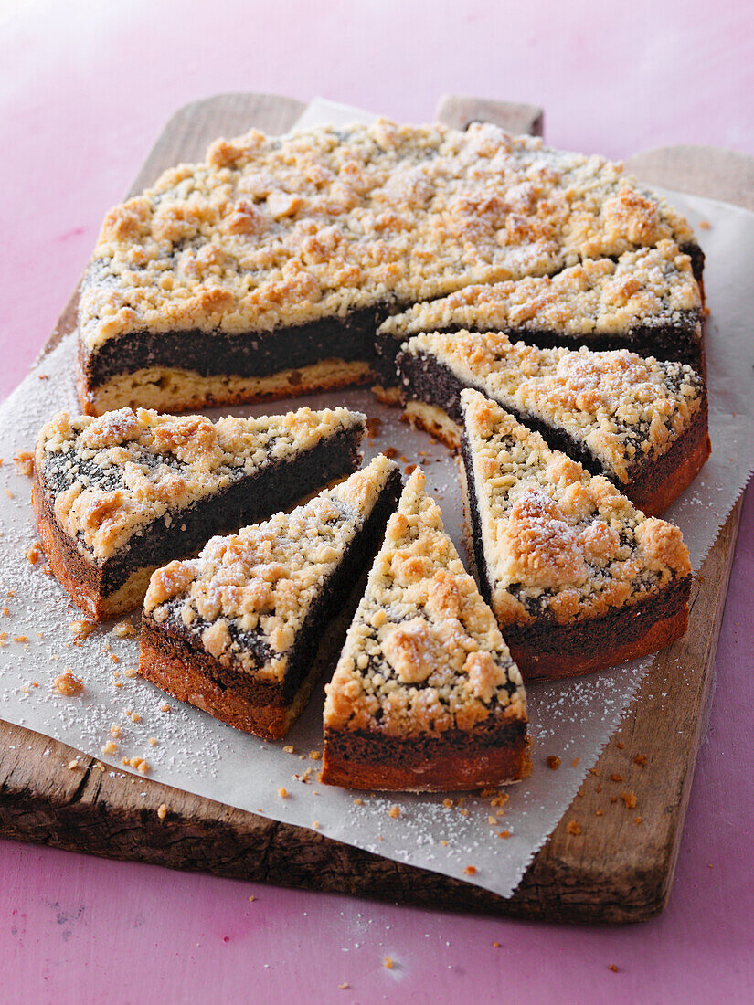 Schlesischer Mohnkuchen mit Streuseln