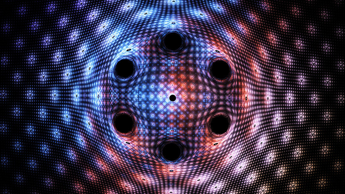 Nanotechnology quantum grid, conceptual illustration