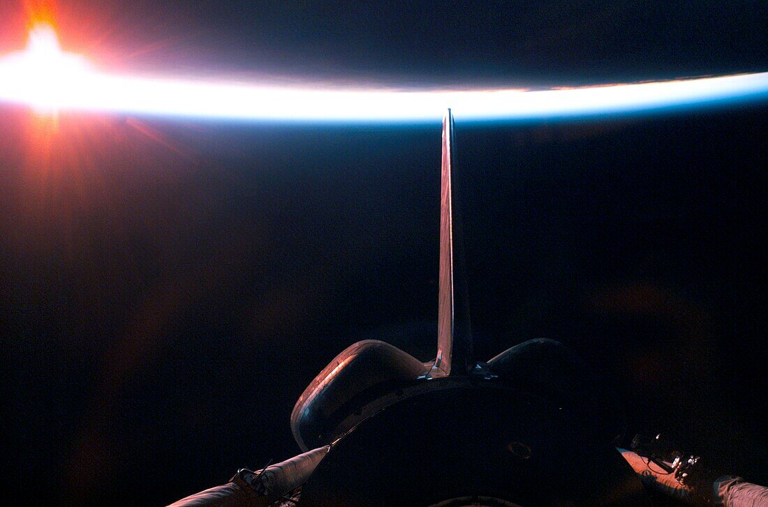 Discovery in orbit, STS-114