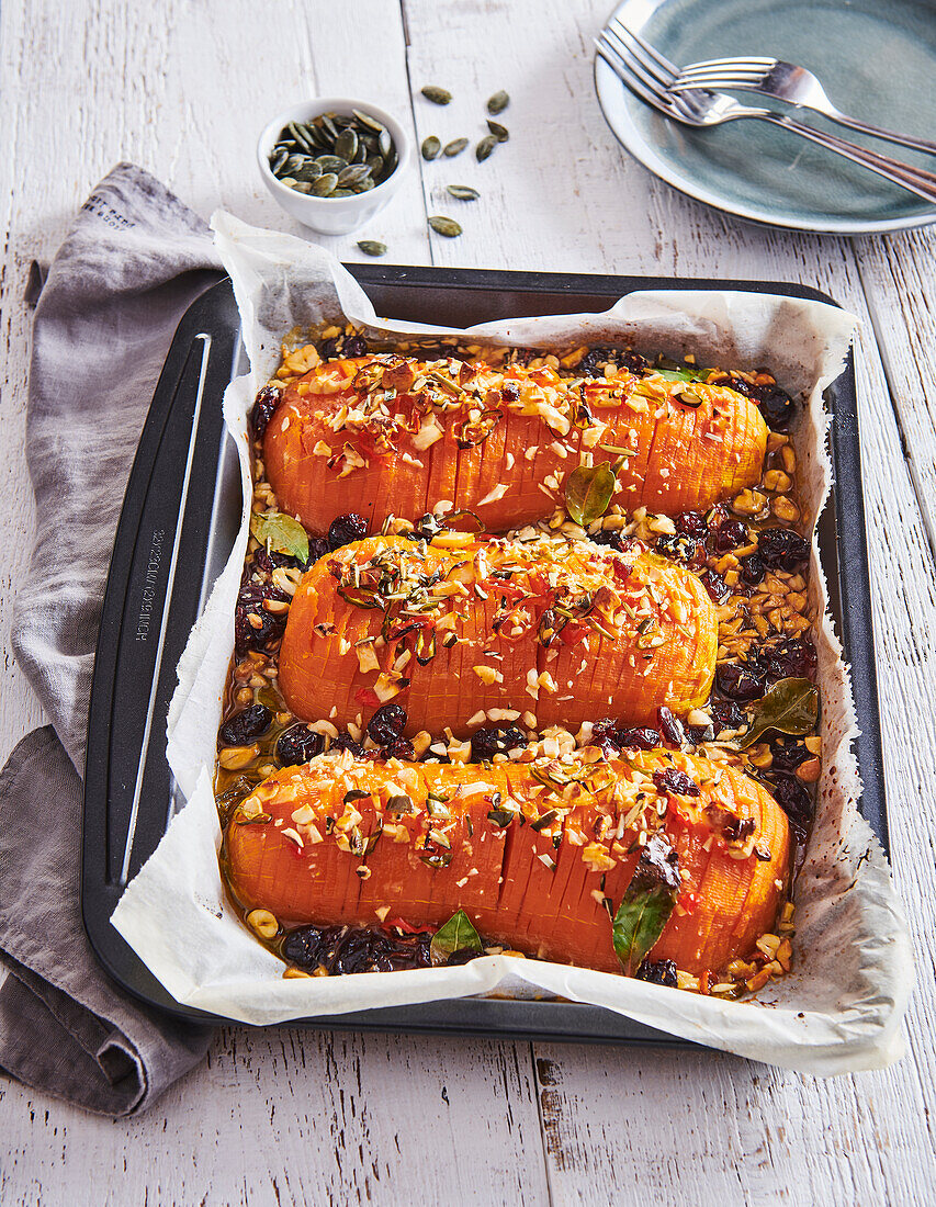 Pumpkin Hasselback style