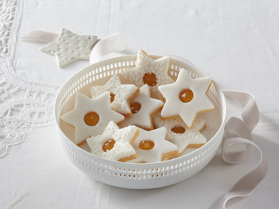 Christmas coconut stars