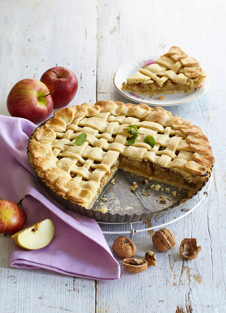 Apple pie with caramel Caramel Apple Lattice Pie