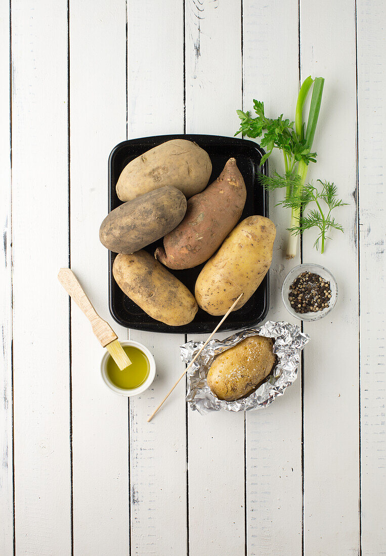 Potato varieties - floury potato, sweet potato, firm potato
