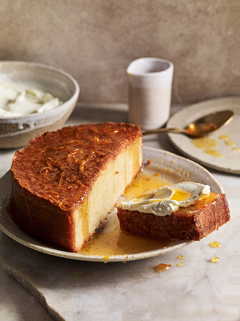 Orangenkuchen mit Labne