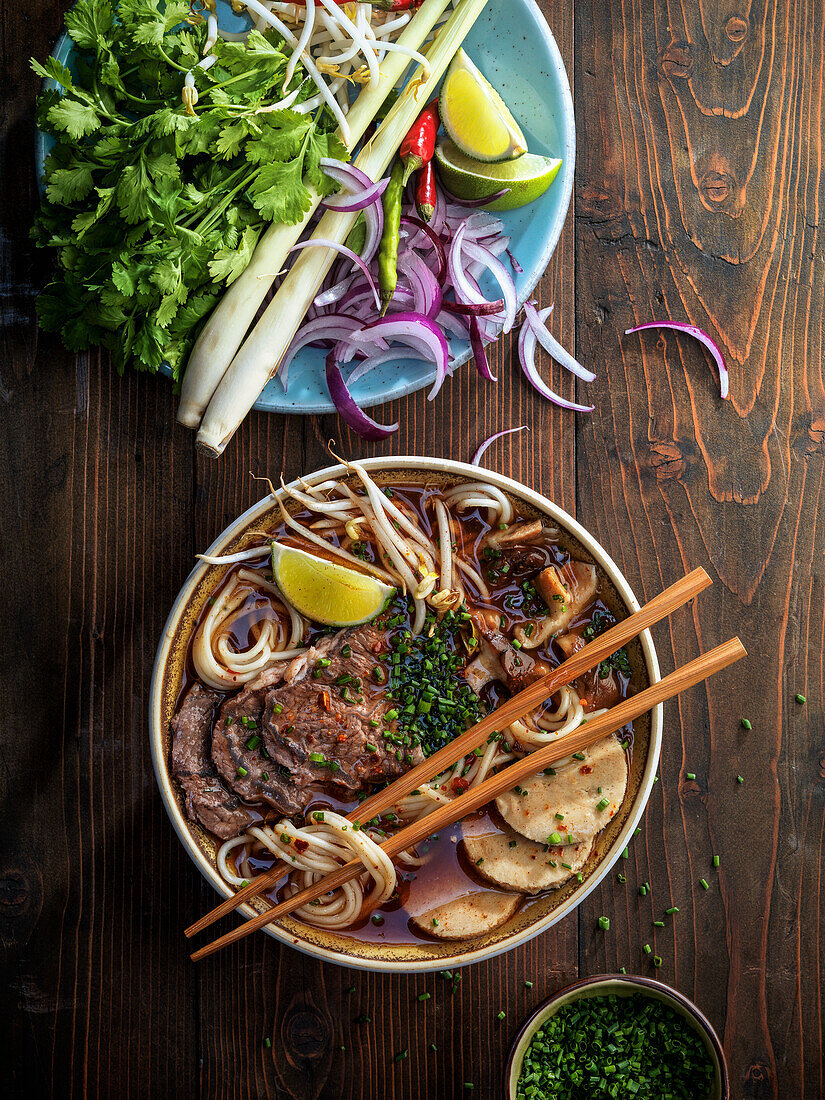 Pho soup with beef (Vietnam)