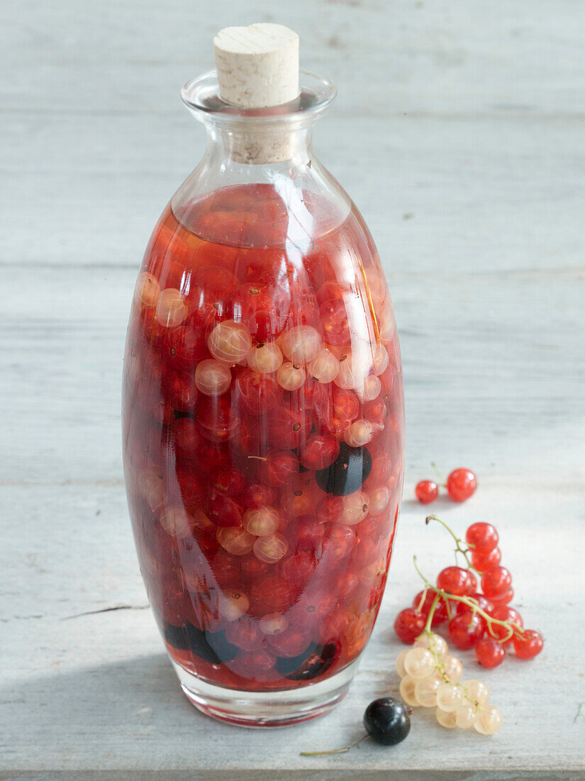 Homemade redcurrant vinegar