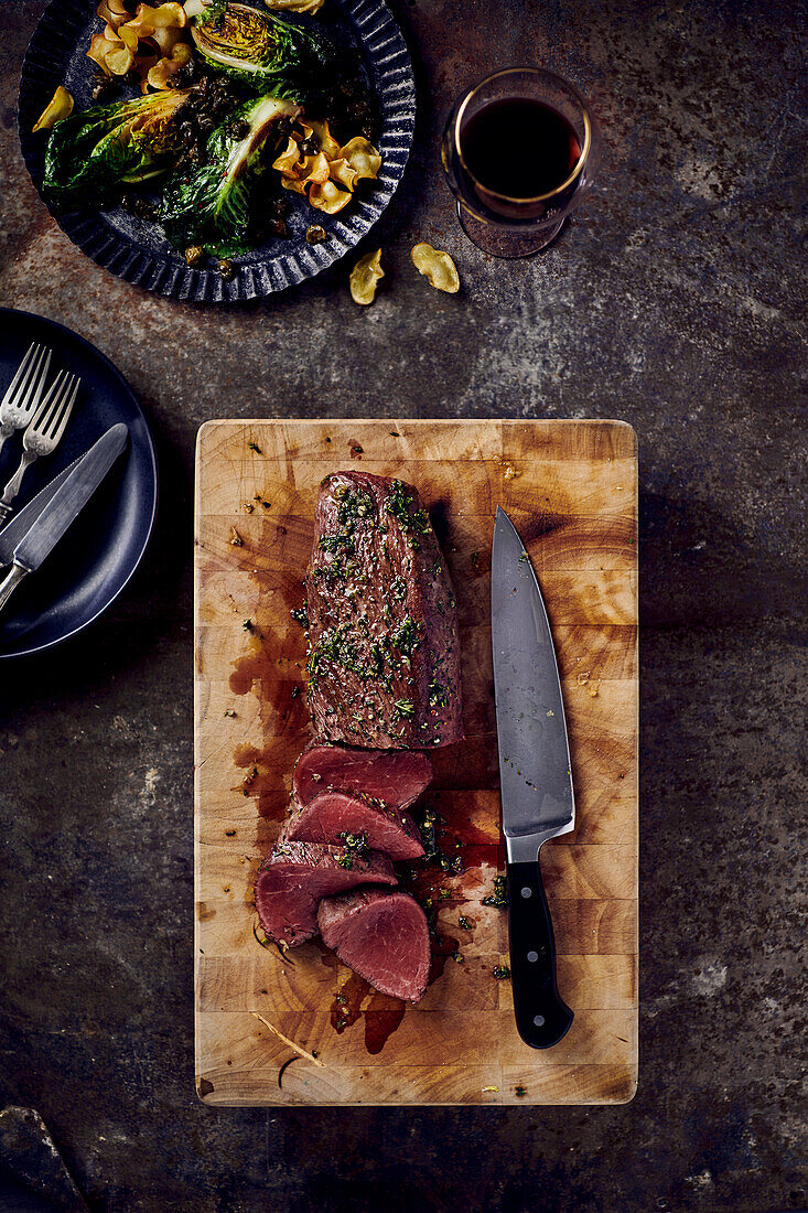 Beef fillet with herbs