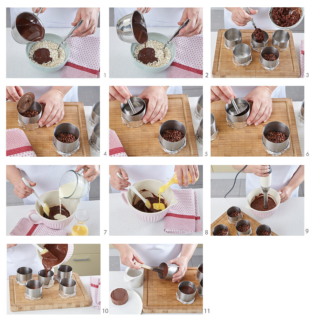 Schokoladentörtchen mit Eierlikör zubereiten