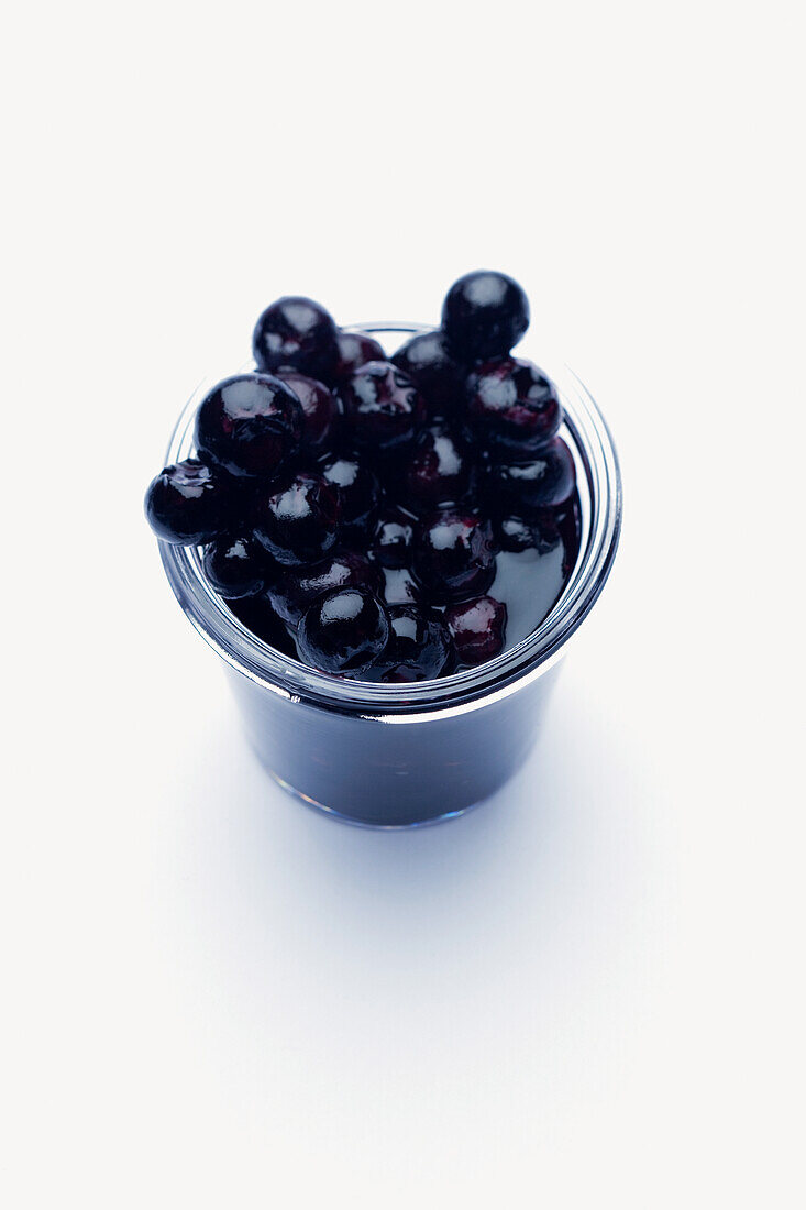 Blueberry and violet compote