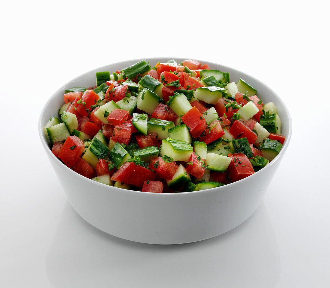 Mediterranean Tomato Cucumber Salad