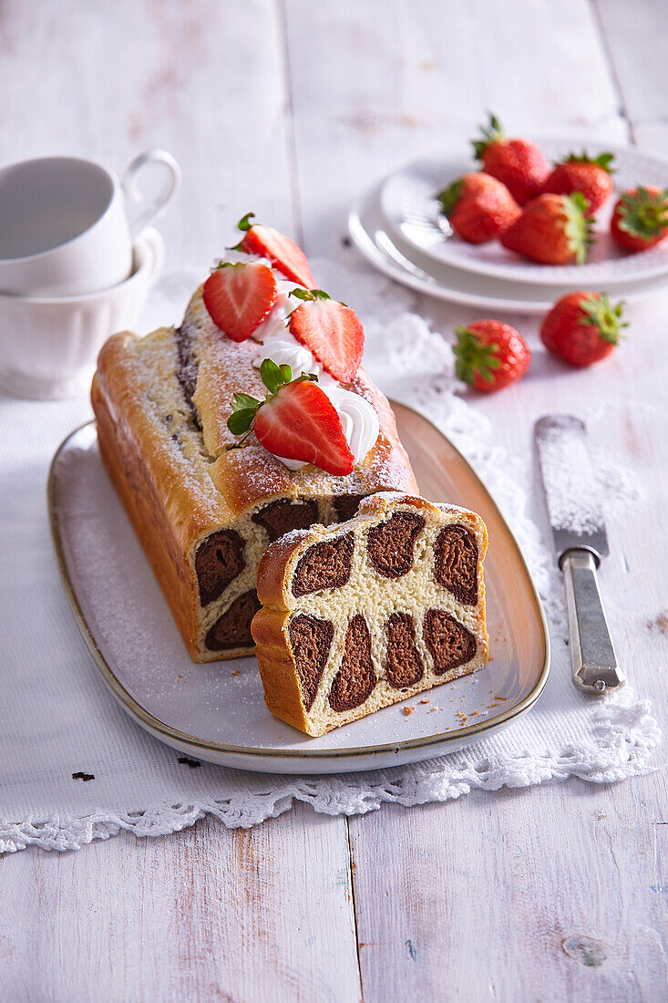 Leopard sweet loaf cake