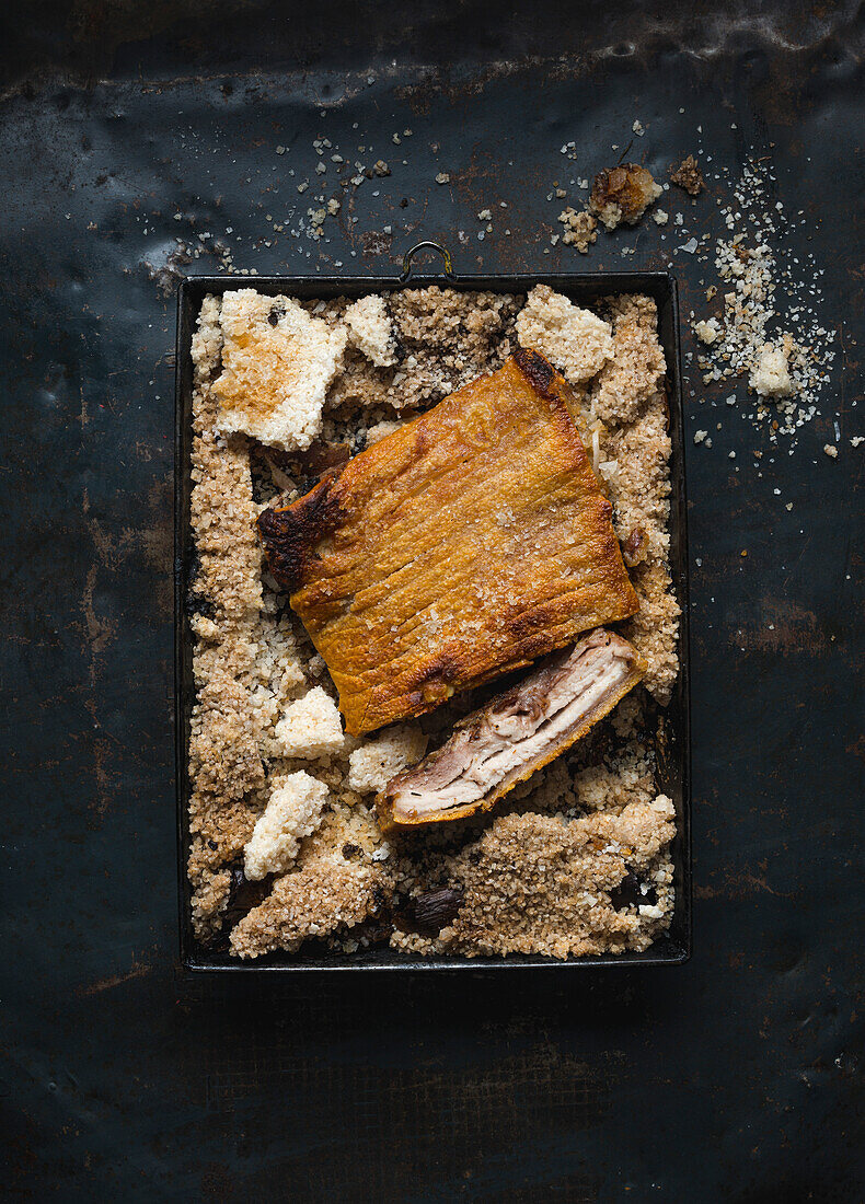 Salt Baked Pork Belly Roast